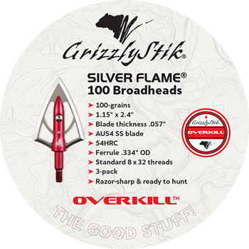 OVERKILL™ SILVER FLAME® 100 BROADHEADS 3-PACK