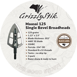 MAASAI 125 BROADHEADS 3-PACK