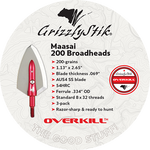 OVERKILL™ MAASAI 200 BROADHEADS 3-PACK