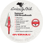 OVERKILL™ SAMURAI 150 BROADHEADS 3-PACK