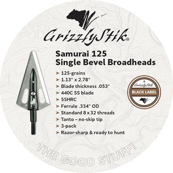 SAMURAI 125 BROADHEADS 3-PACK